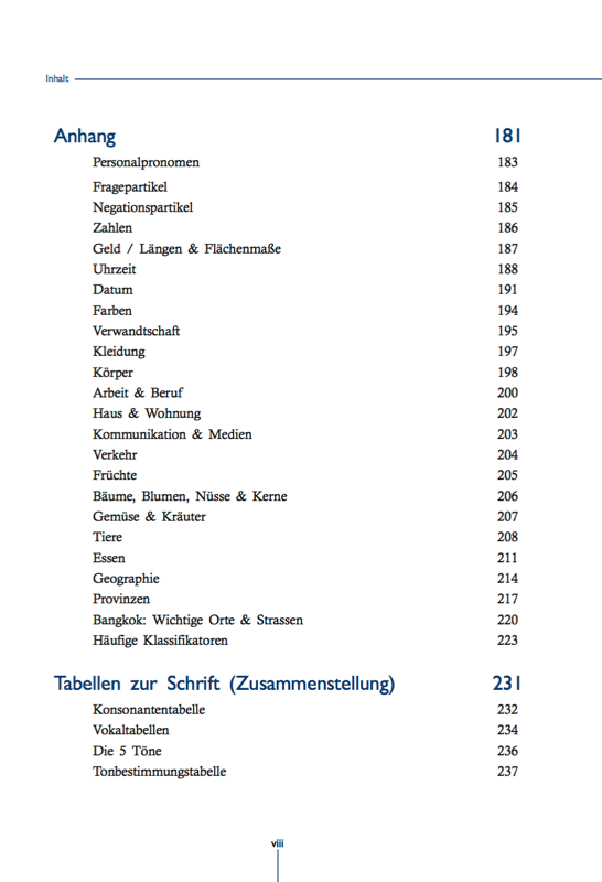 Thai Zahlen, Uhrzeit und thematische Vokabeln – Thai Basisbuch